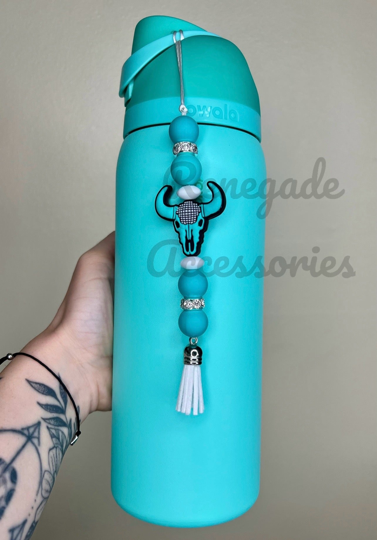 Silicone Charm - Enchanted Charms - Turquoise Cow Skull - Freeze The Day