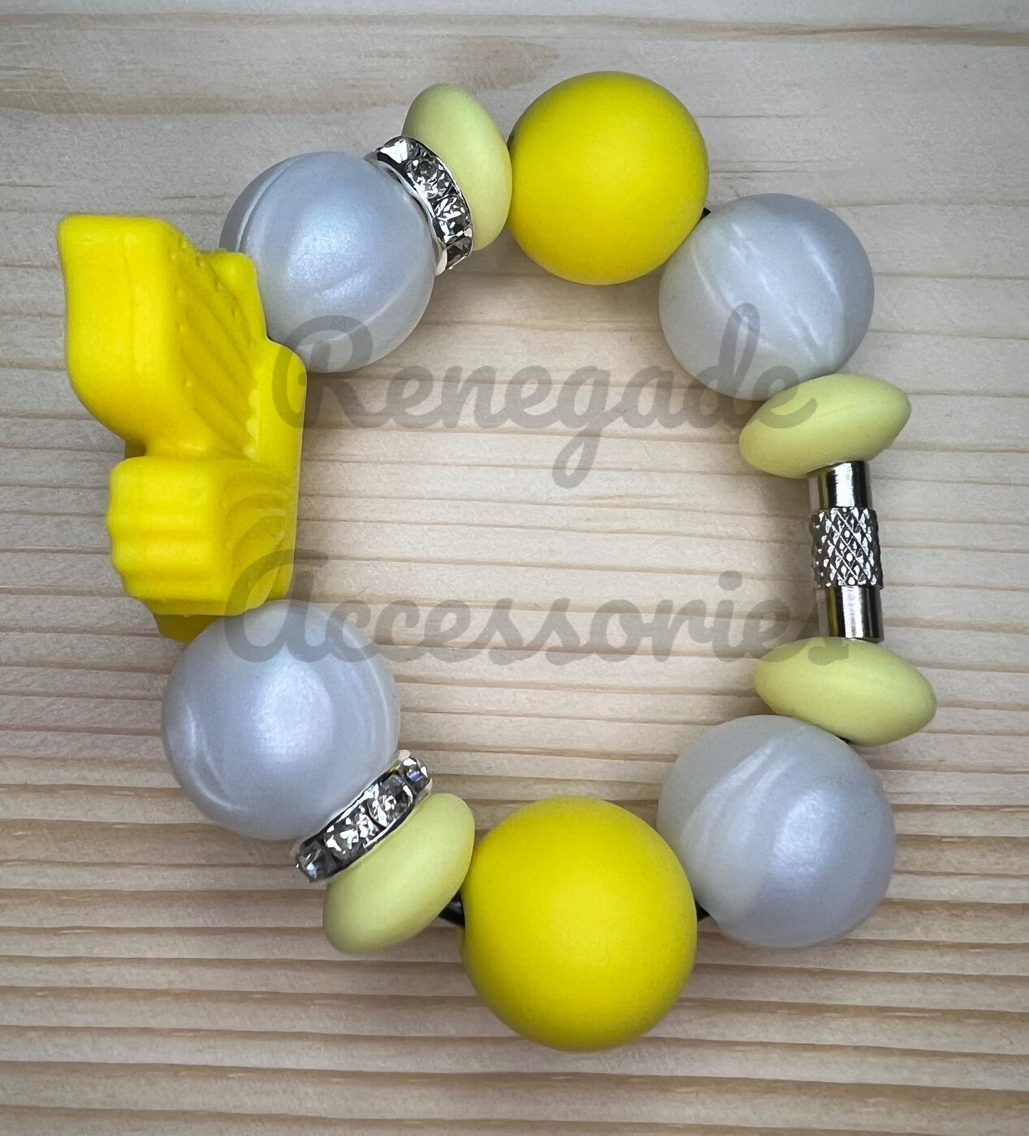 Silicone Charm - Yellow Butterfly - Sunny Sips