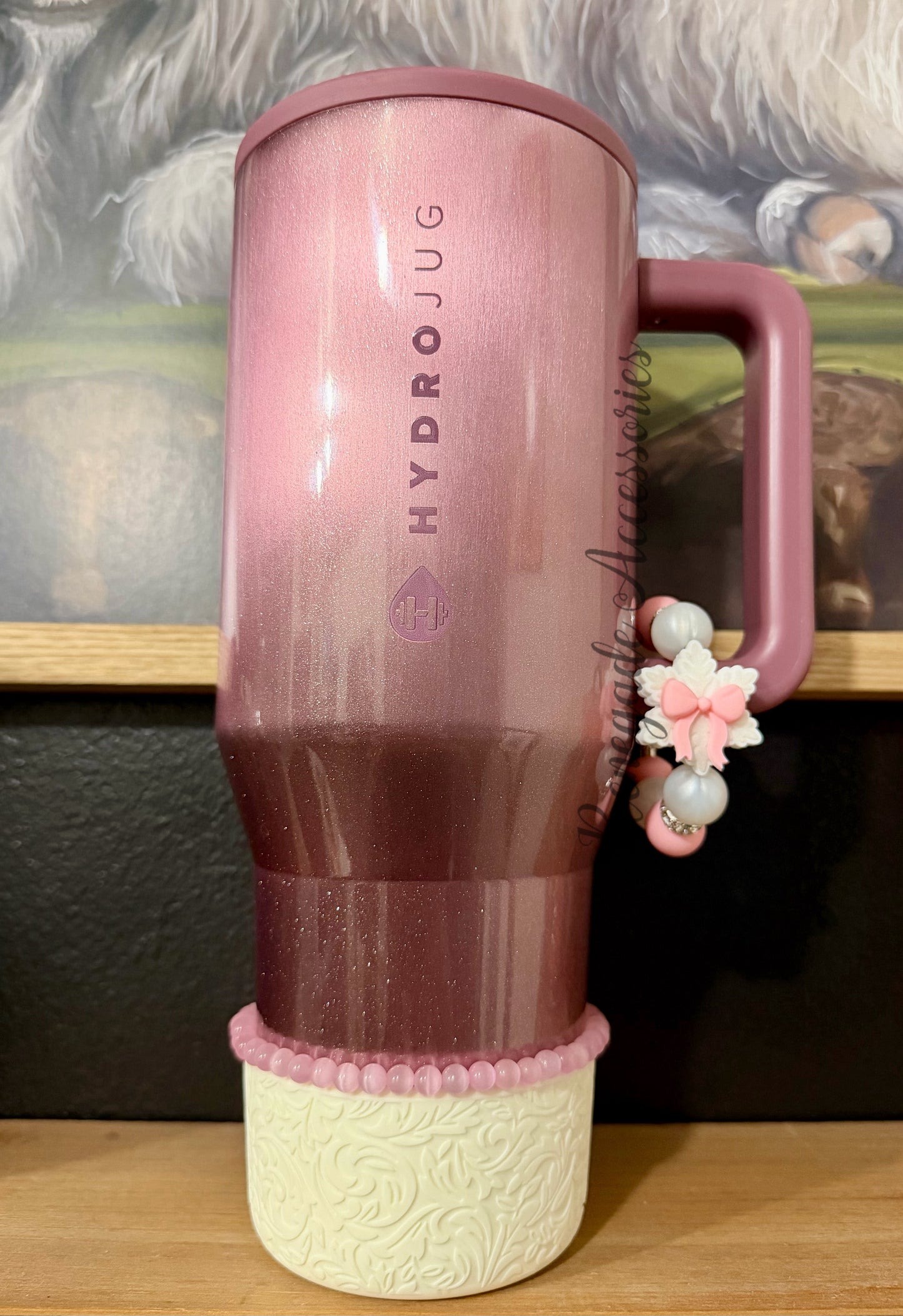 Silicone Charm - Pink Snowflake Bow - Dream