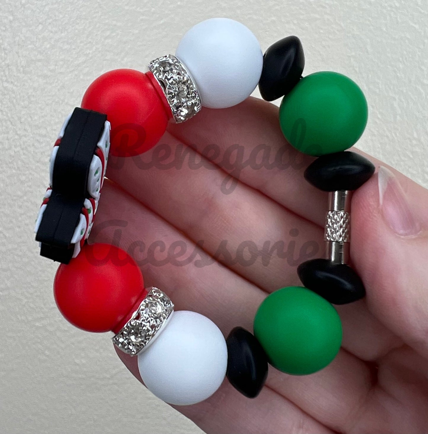 Silicone Charm - Christmas Cake Bow