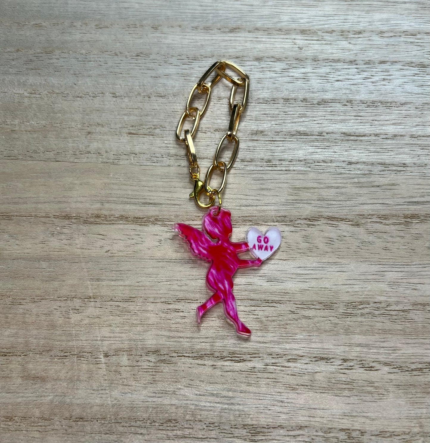 Metal Charm - Go Away Cupid - Anti Valentines Day