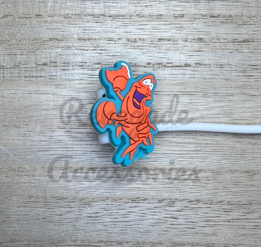 Straw Topper - Crab Character - Mermaid Princess Friend