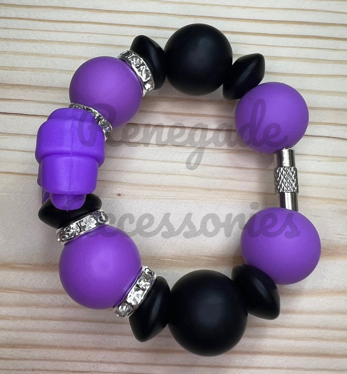 Silicone Charm - Purple Bow
