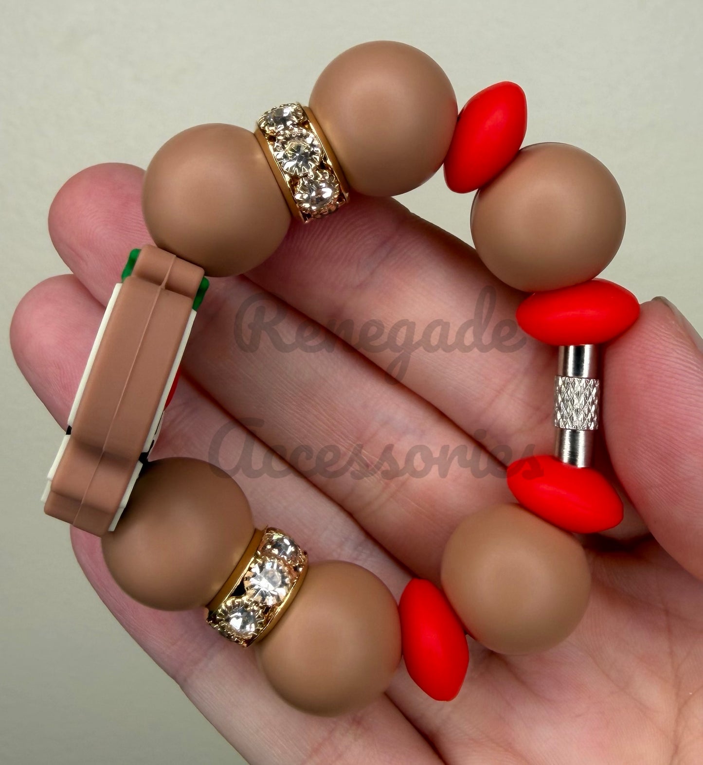 Silicone Charm - Wild Cherry Bow