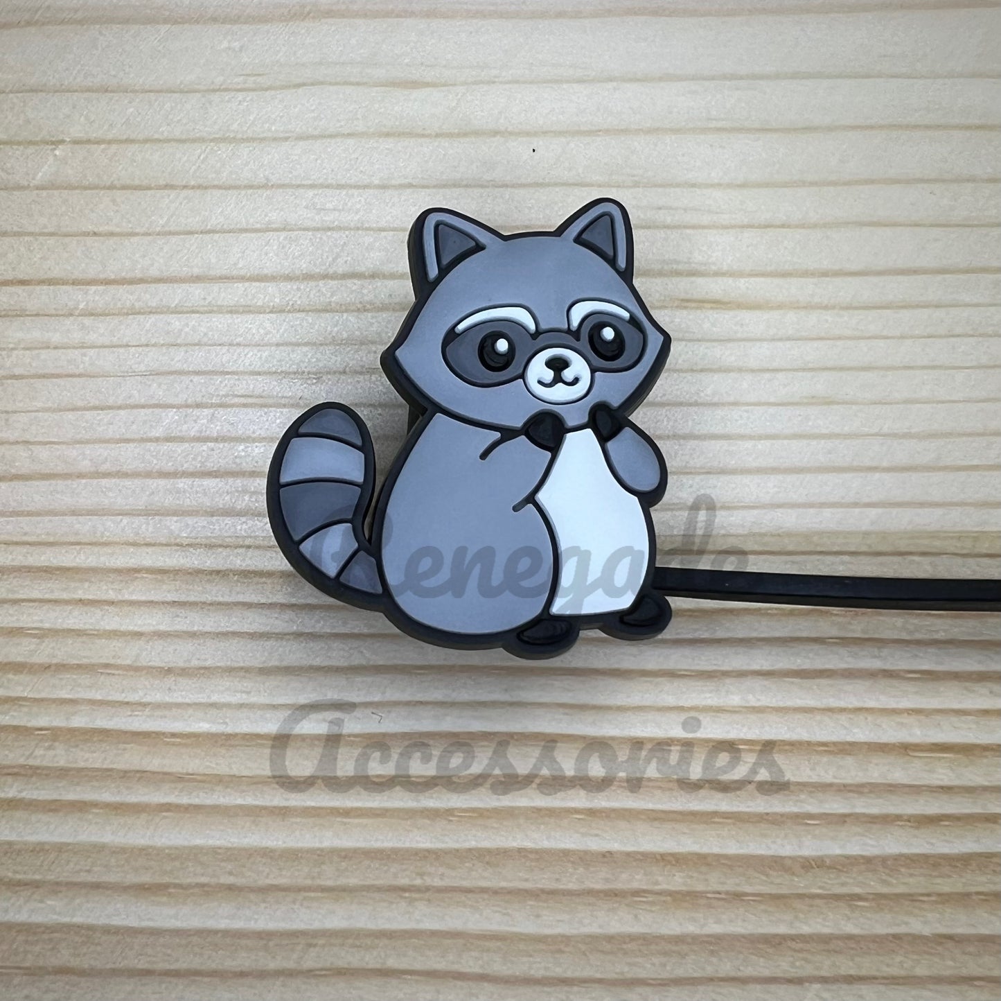 Straw Topper - Raccoon