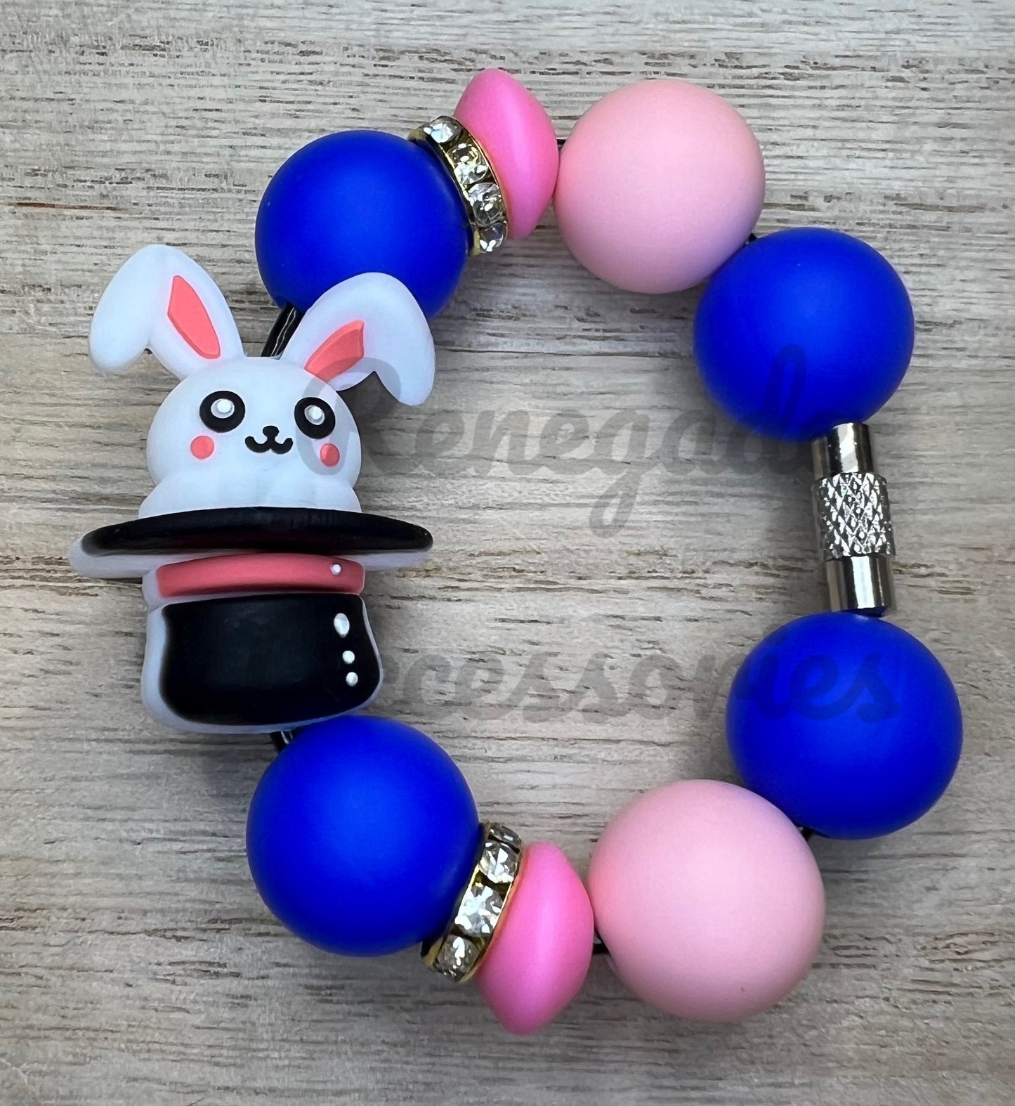 Silicone Charm - Magicians Hat Bunny