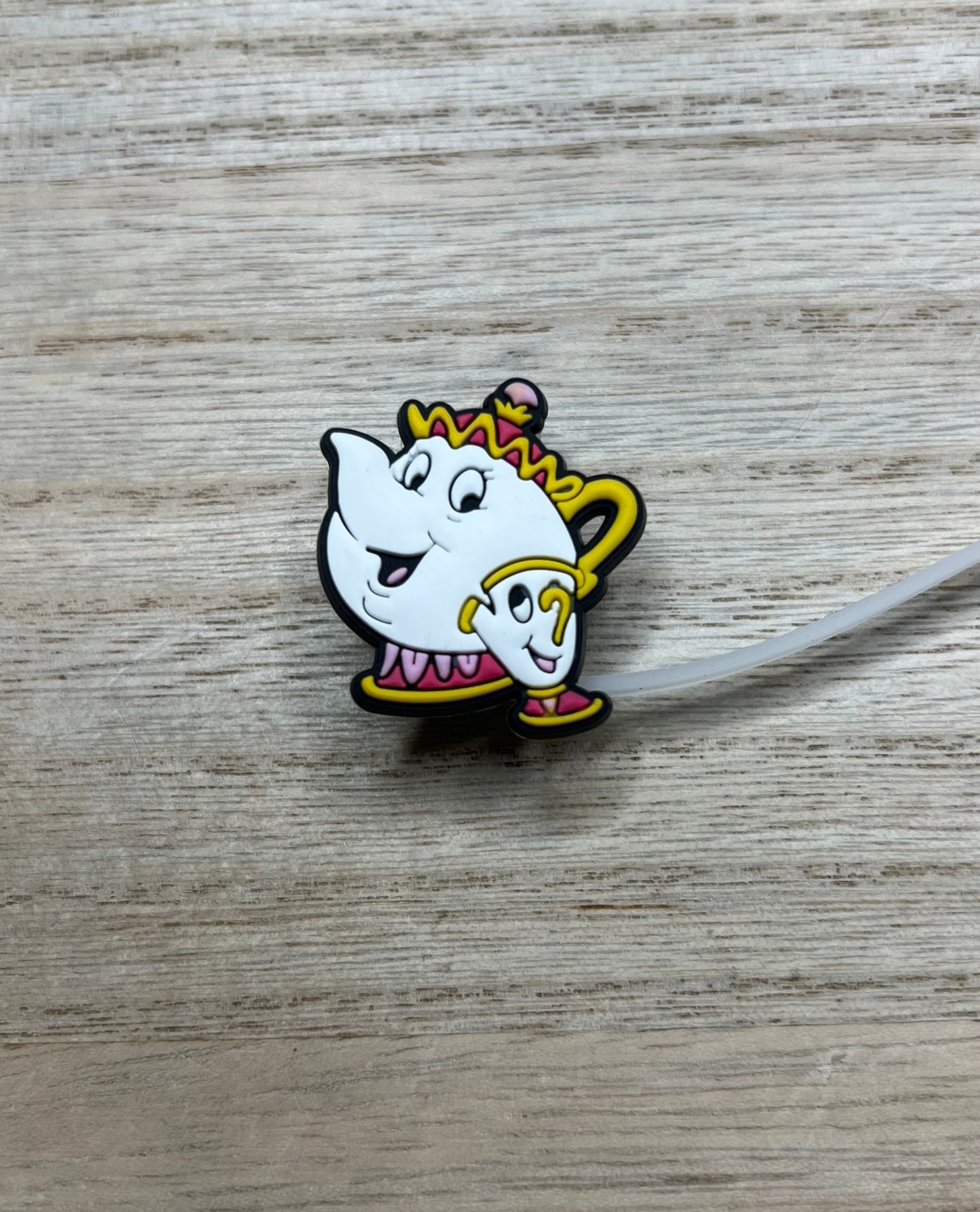 Straw Topper - Teapot & Chip Characters - Beauty/Princess