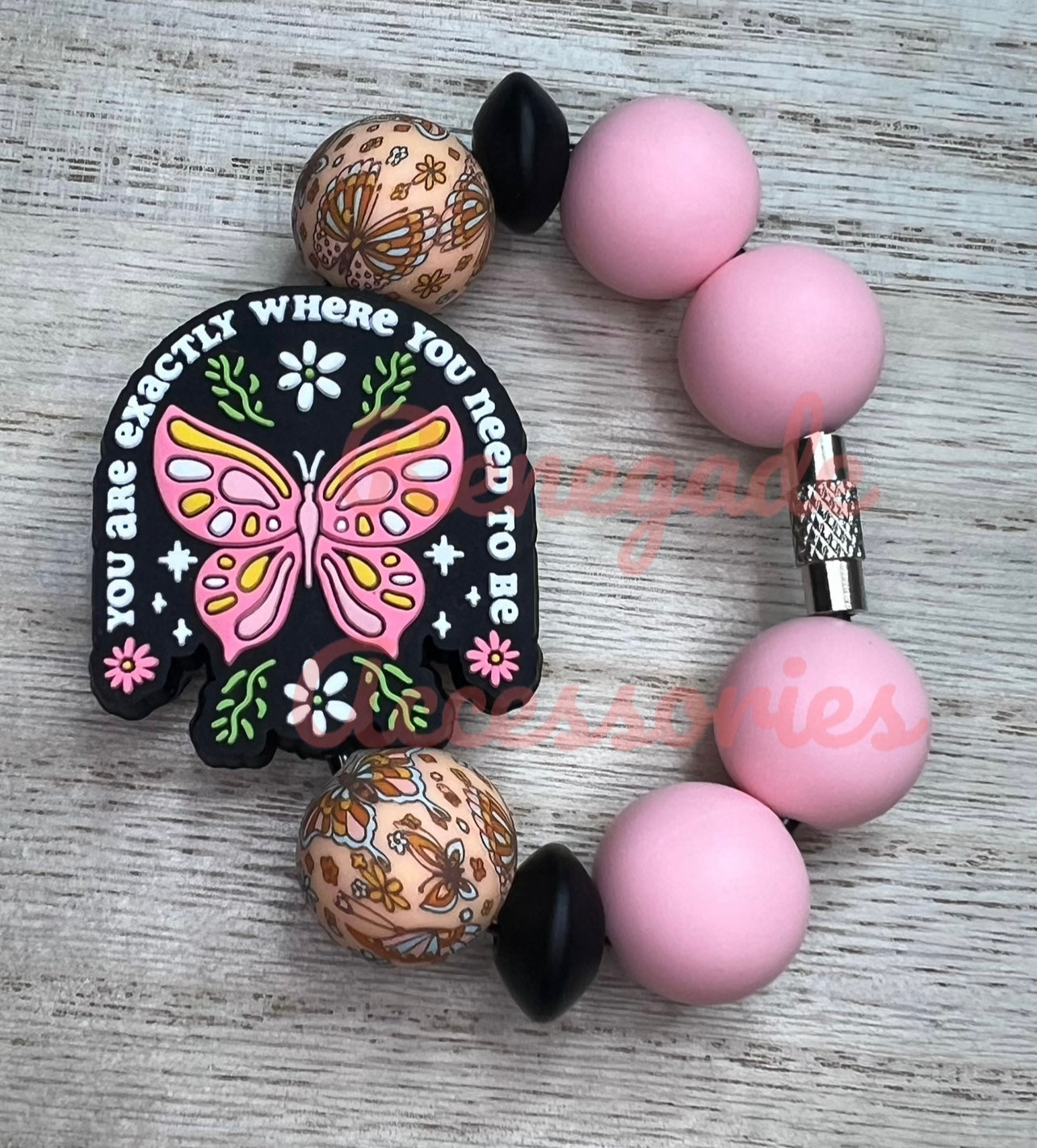 Silicone Charm - Exactly Where You Need To Be Butterfly
