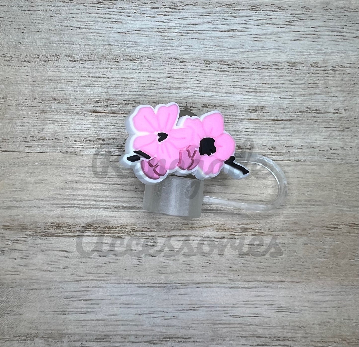Straw Topper - Cherry Blossom - Flower