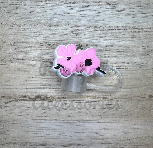 Straw Topper - Cherry Blossom - Flower