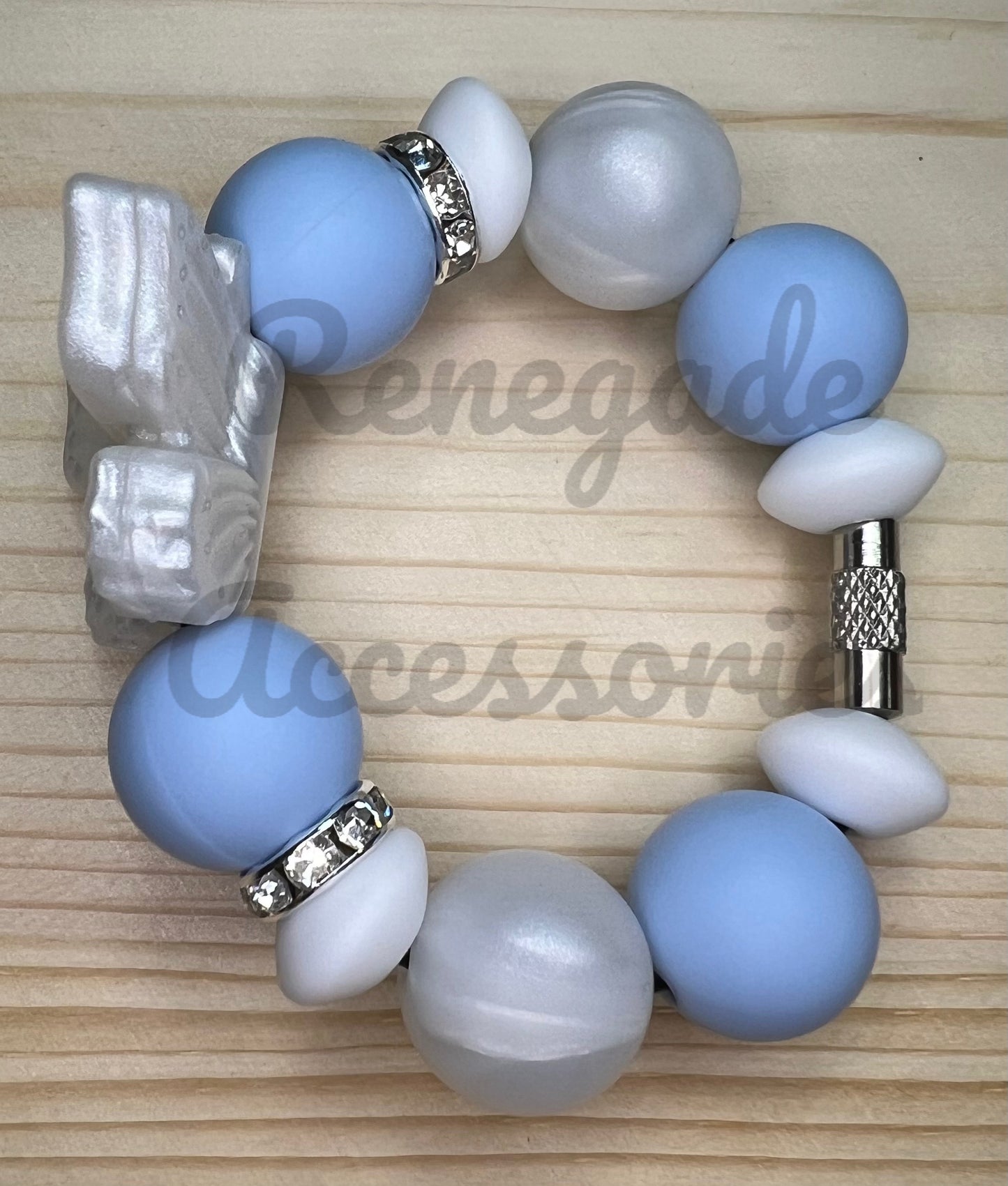 Silicone Charm - Pearl Butterfly - Cloud Nine