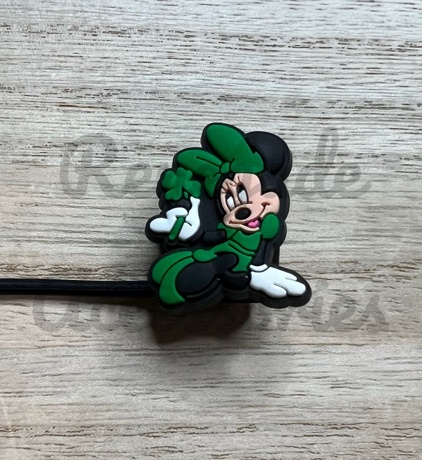 Straw Topper - Mouse Ears Girl St Pattys