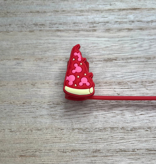 Straw Topper - Mouse Ears Pizza