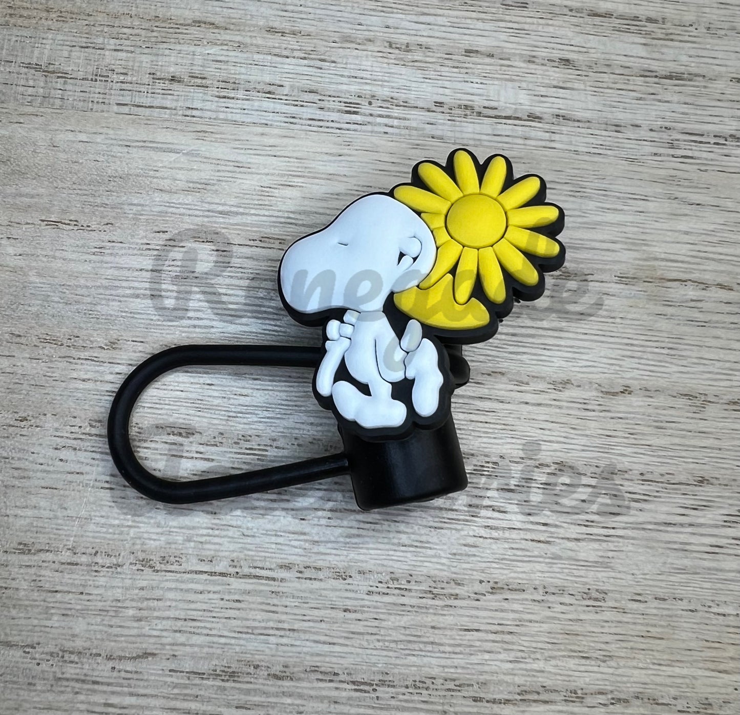Straw Topper - Beagle Dog Character Sunflower