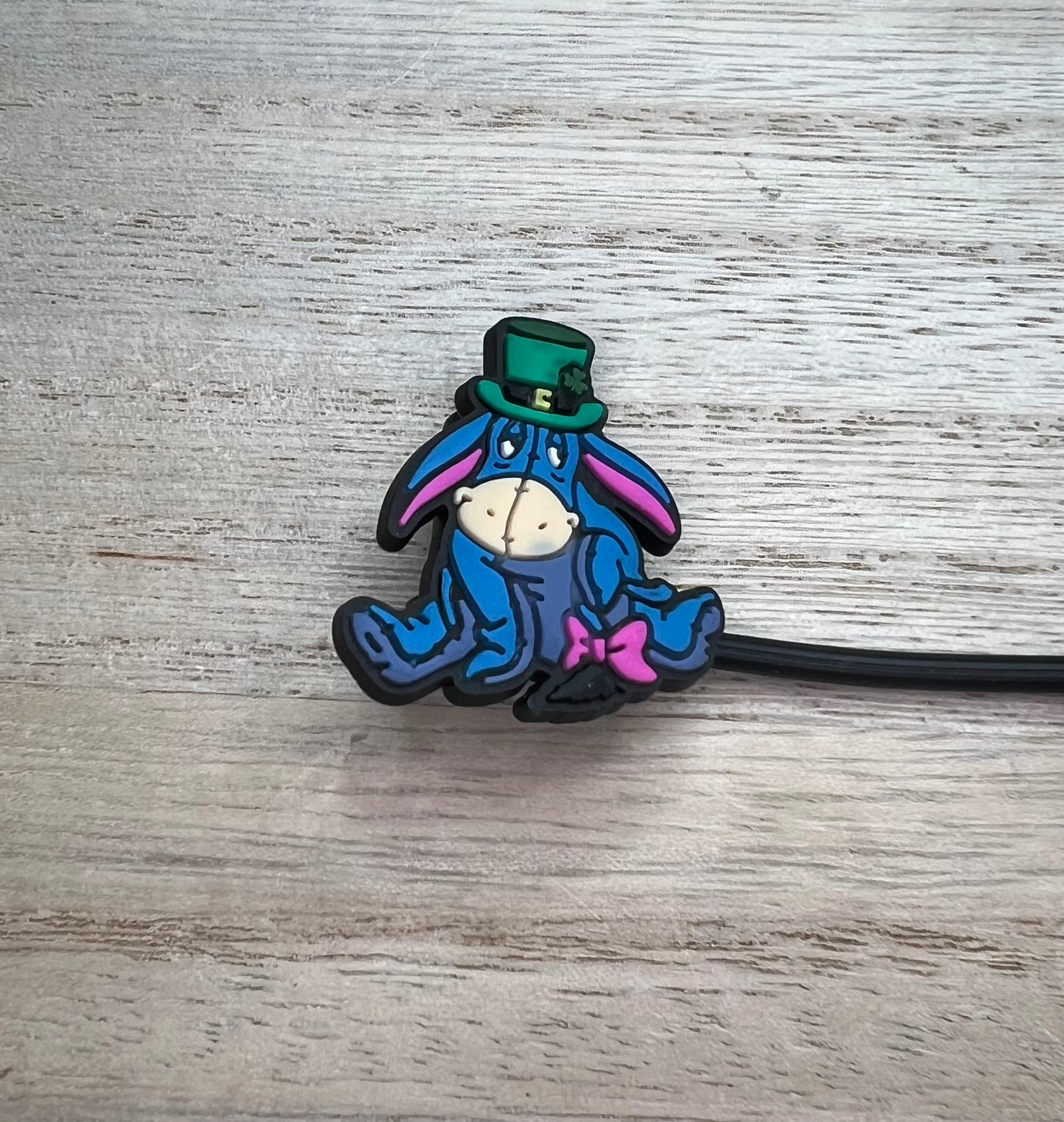 Straw Topper - Donkey - Yellow Bear Character