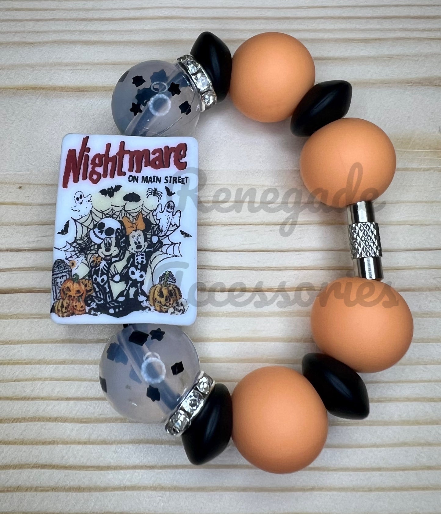 Silicone Charm - Nightmare On Main Street - Mouse Ears Couple