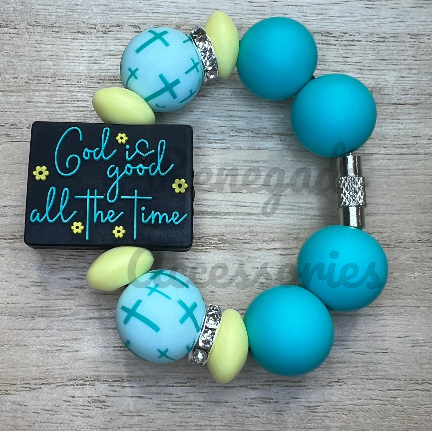 Silicone Charm - God Is Good All The Time - Religion