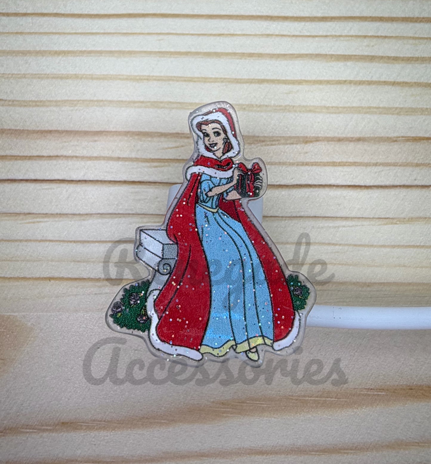 Straw Topper - Beauty Princess Christmas