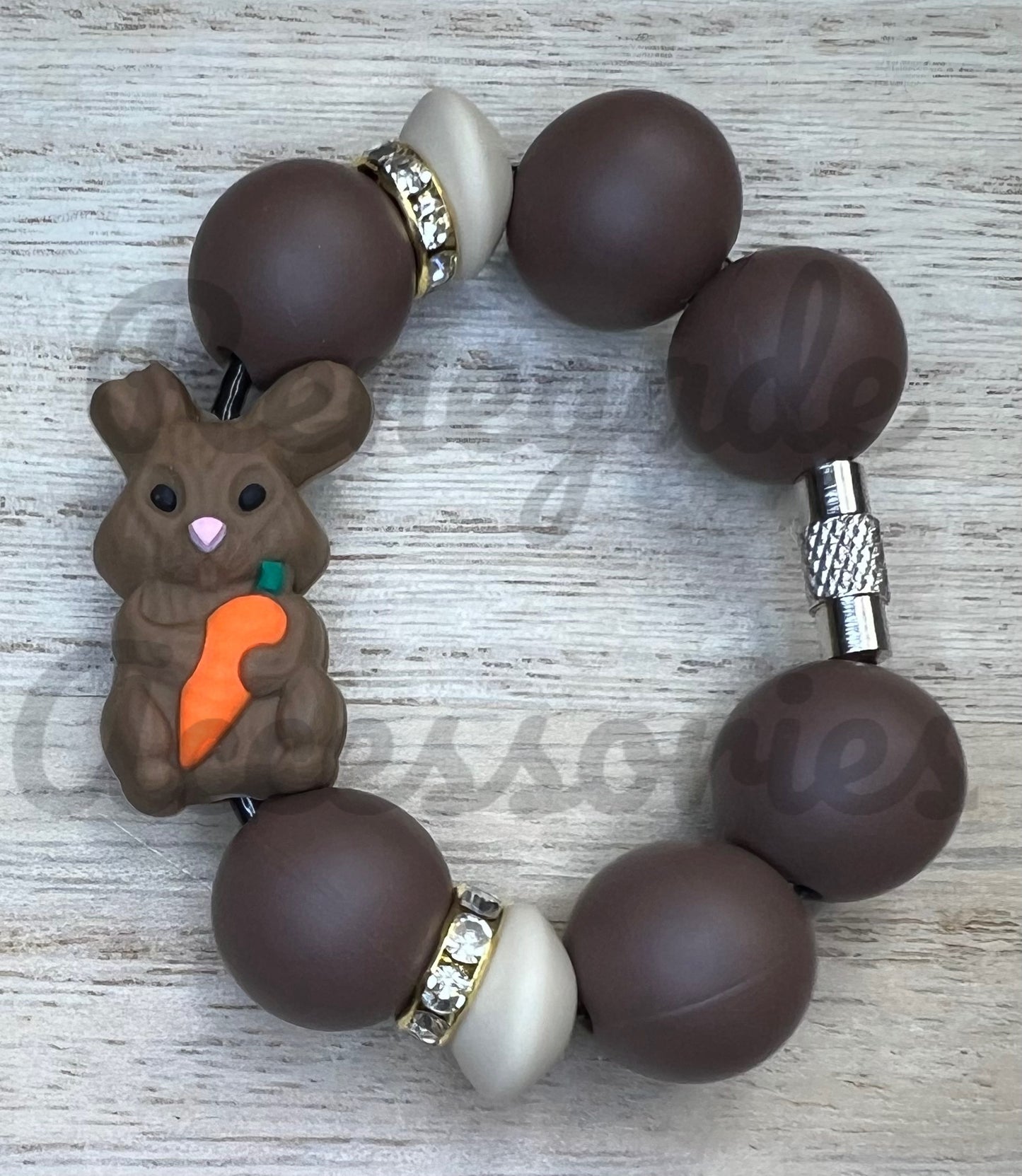 Silicone Charm - Chocolate Bunny