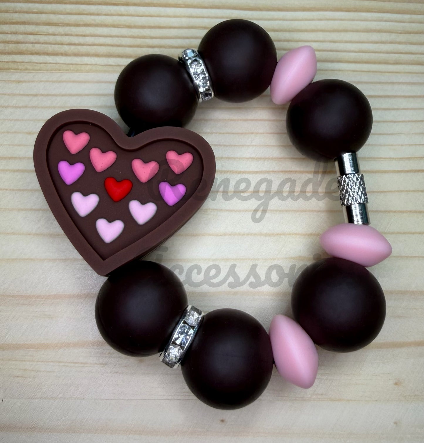 Silicone Charm - Chocolate Box (Double Sided)