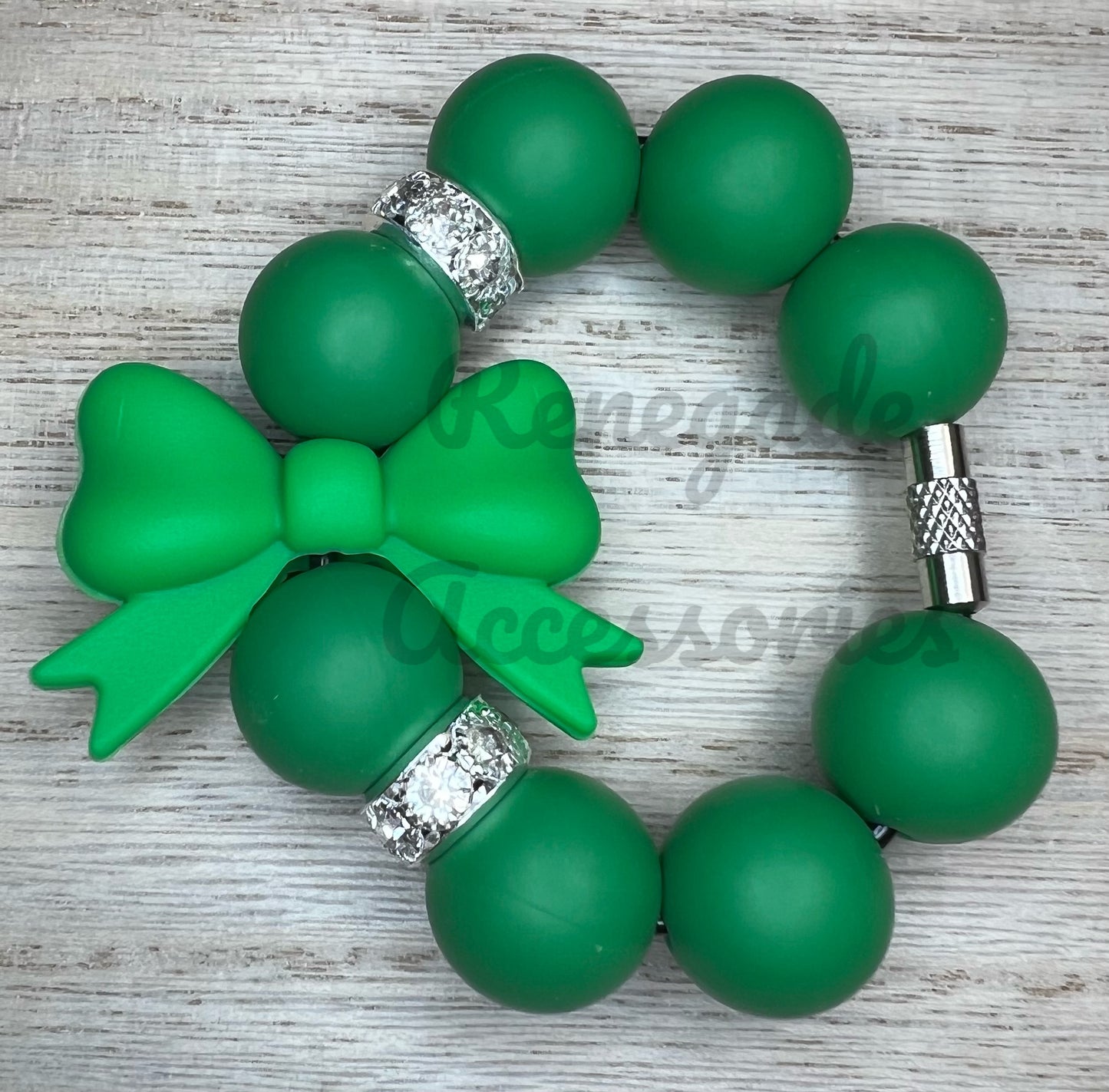 Silicone Charm - Clover Bow