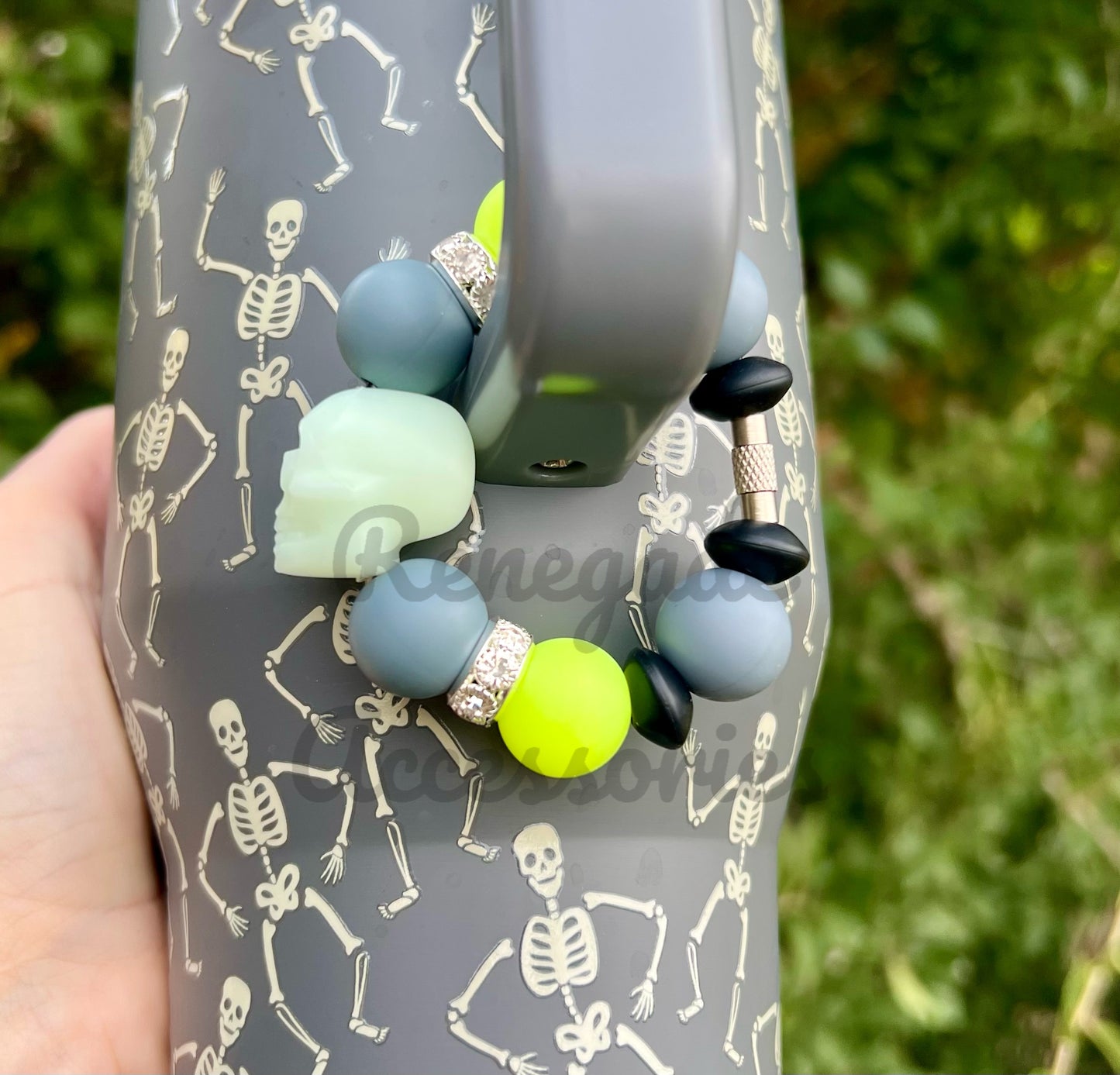 Silicone Charm - Glow In The Dark Skull - Dead Serious