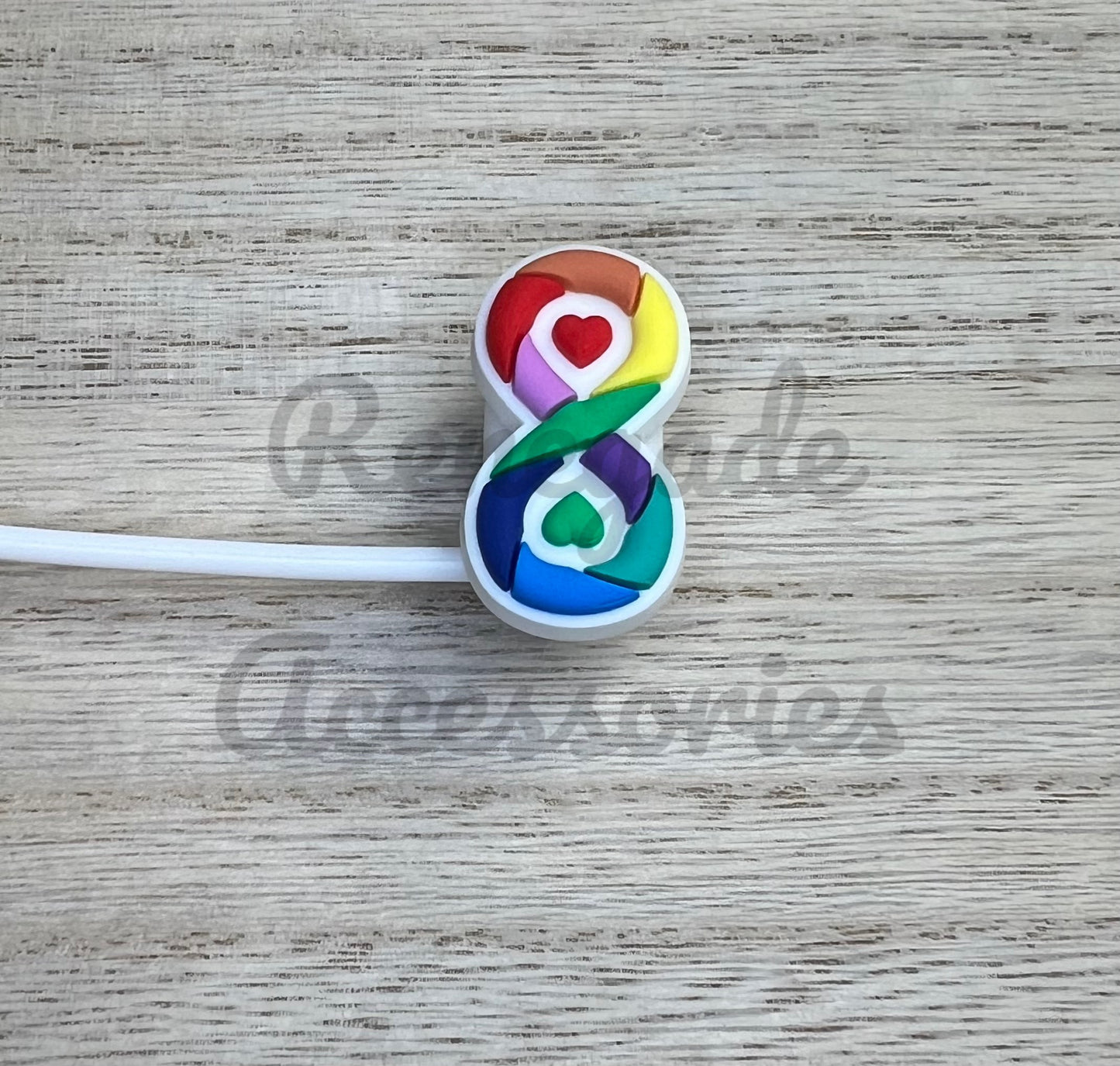 Straw Topper - Autism Infinity Symbol - Awareness