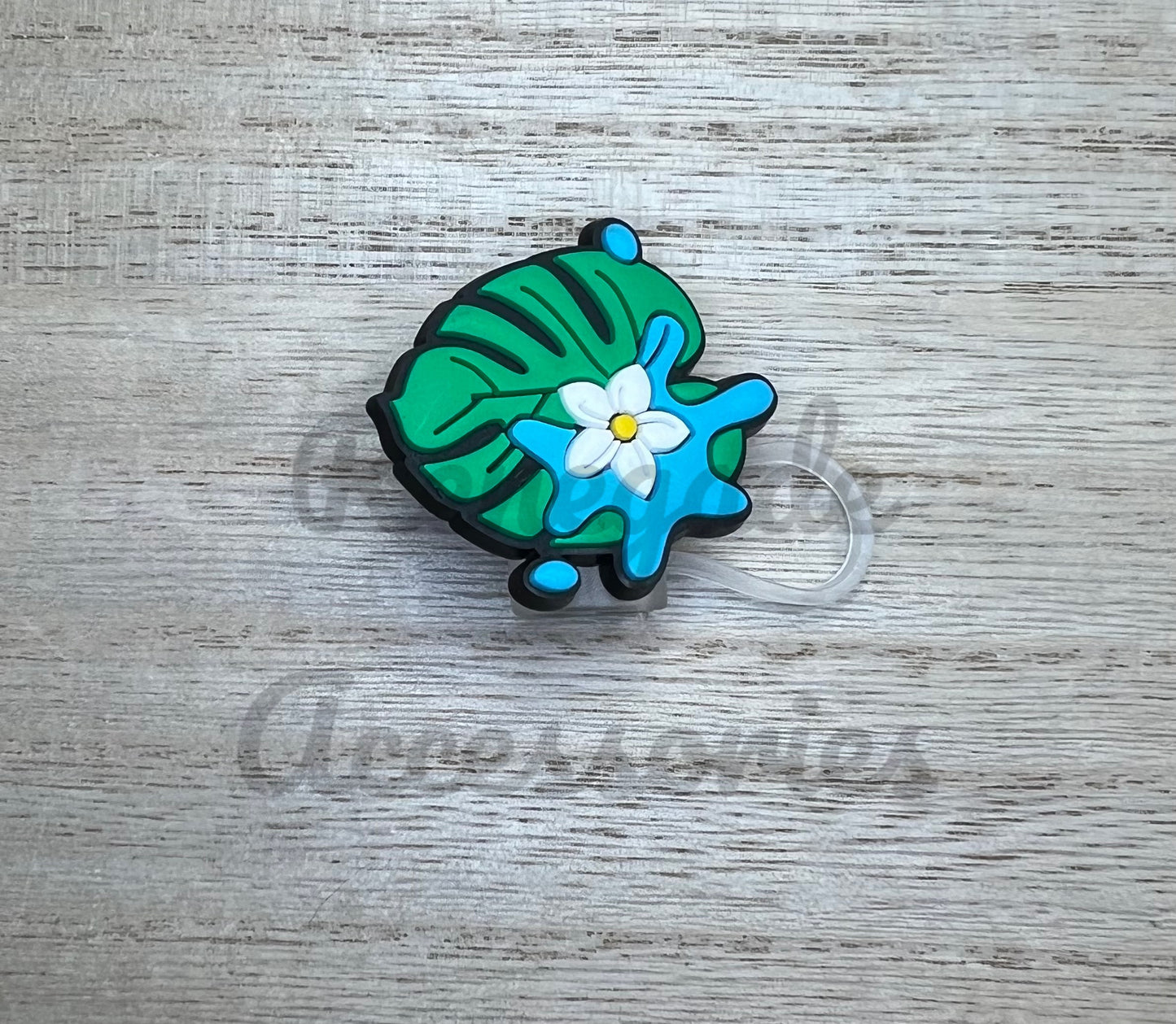 Straw Topper - Monstera Flower