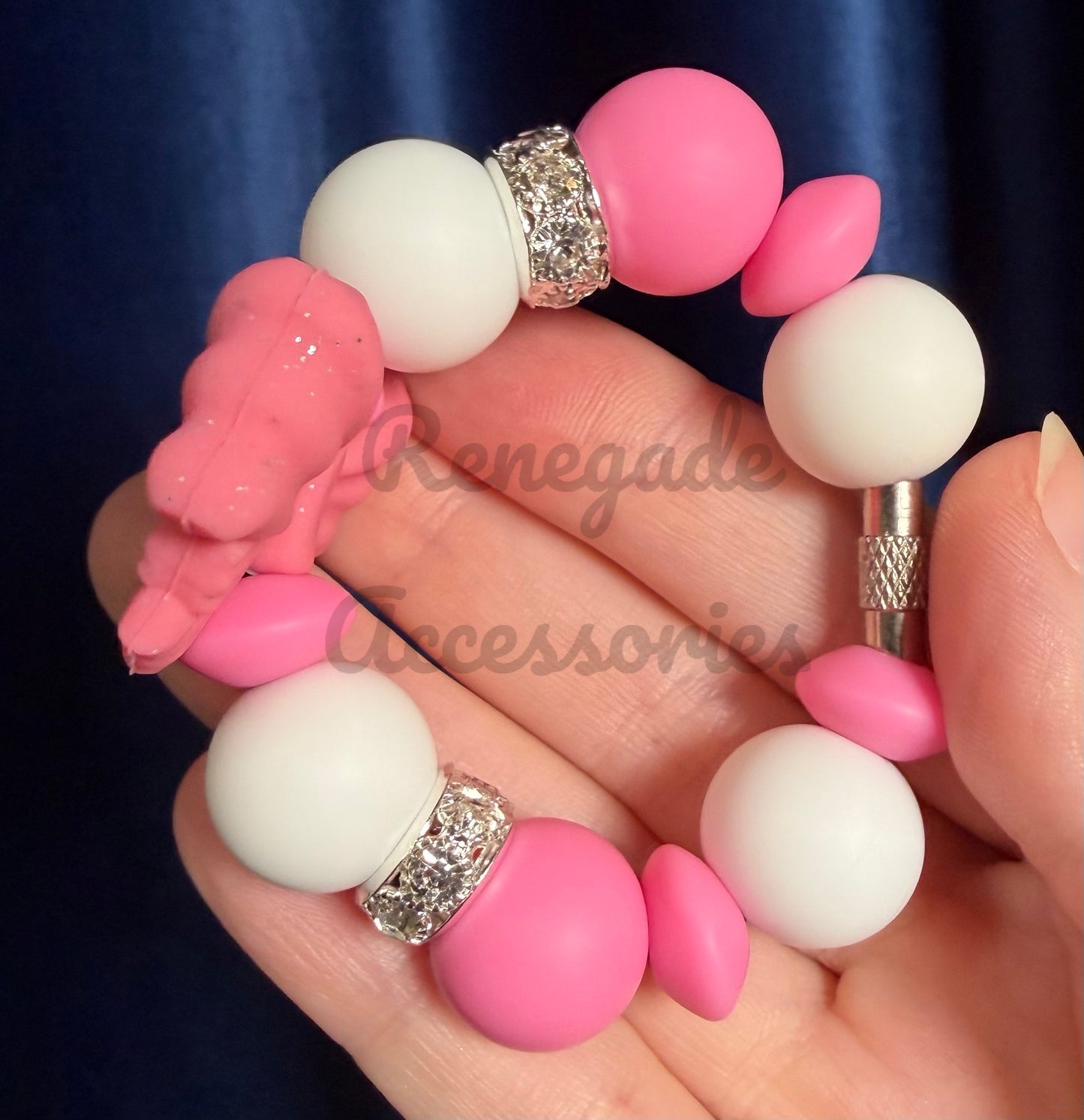 Silicone Charm - Pink Bow - Utah Mom