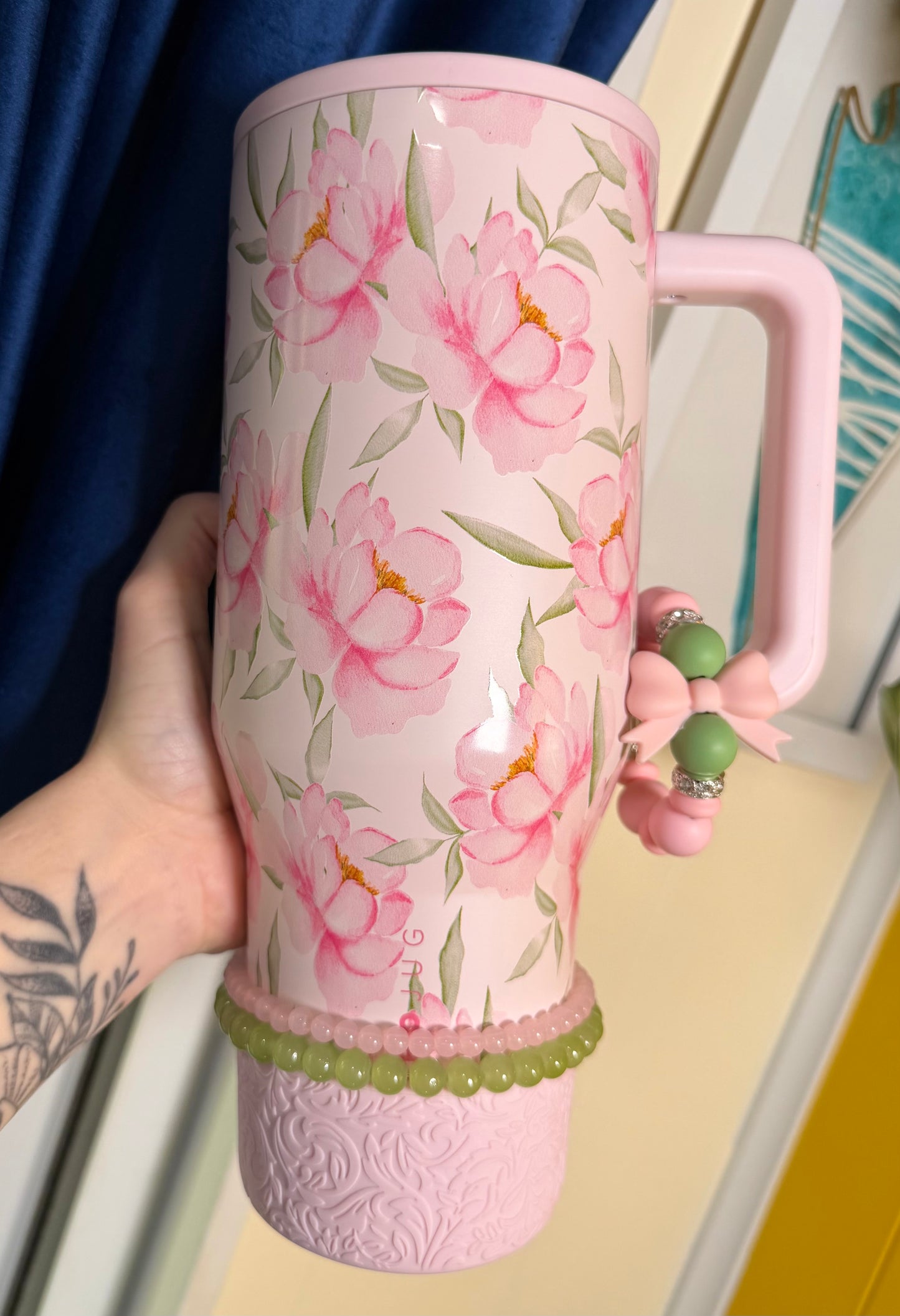 Silicone Charm - Pink Bow - Jessica Peonies