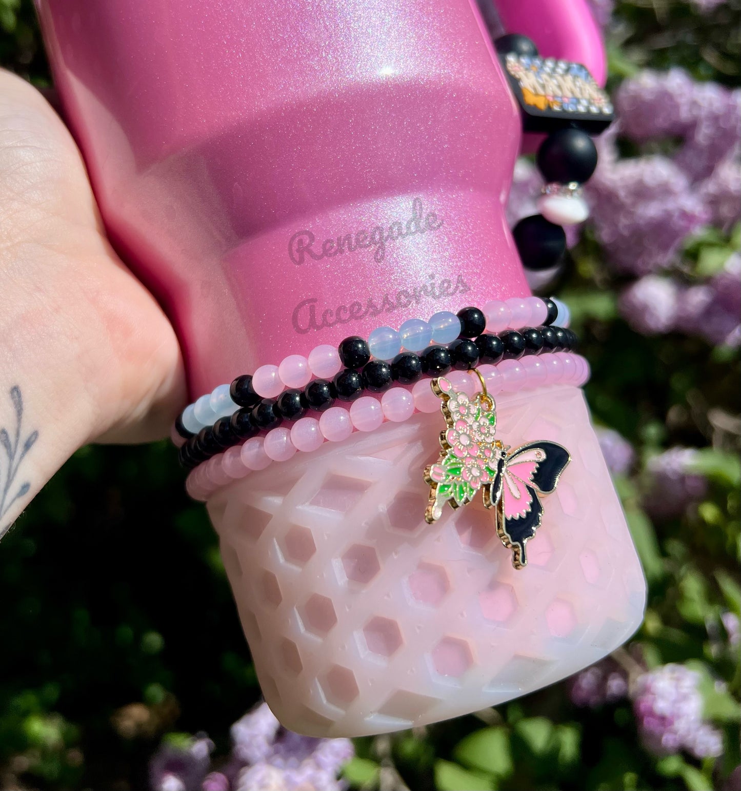 Tumbler Bracelet - Floral Butterfly - Stanley