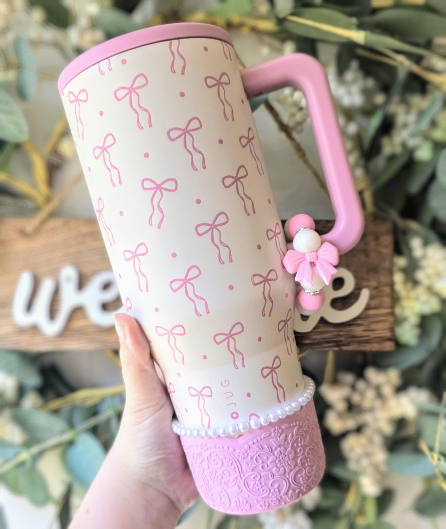 Silicone Charm - Pink Bow - Pretty Please ✨PREORDER✨