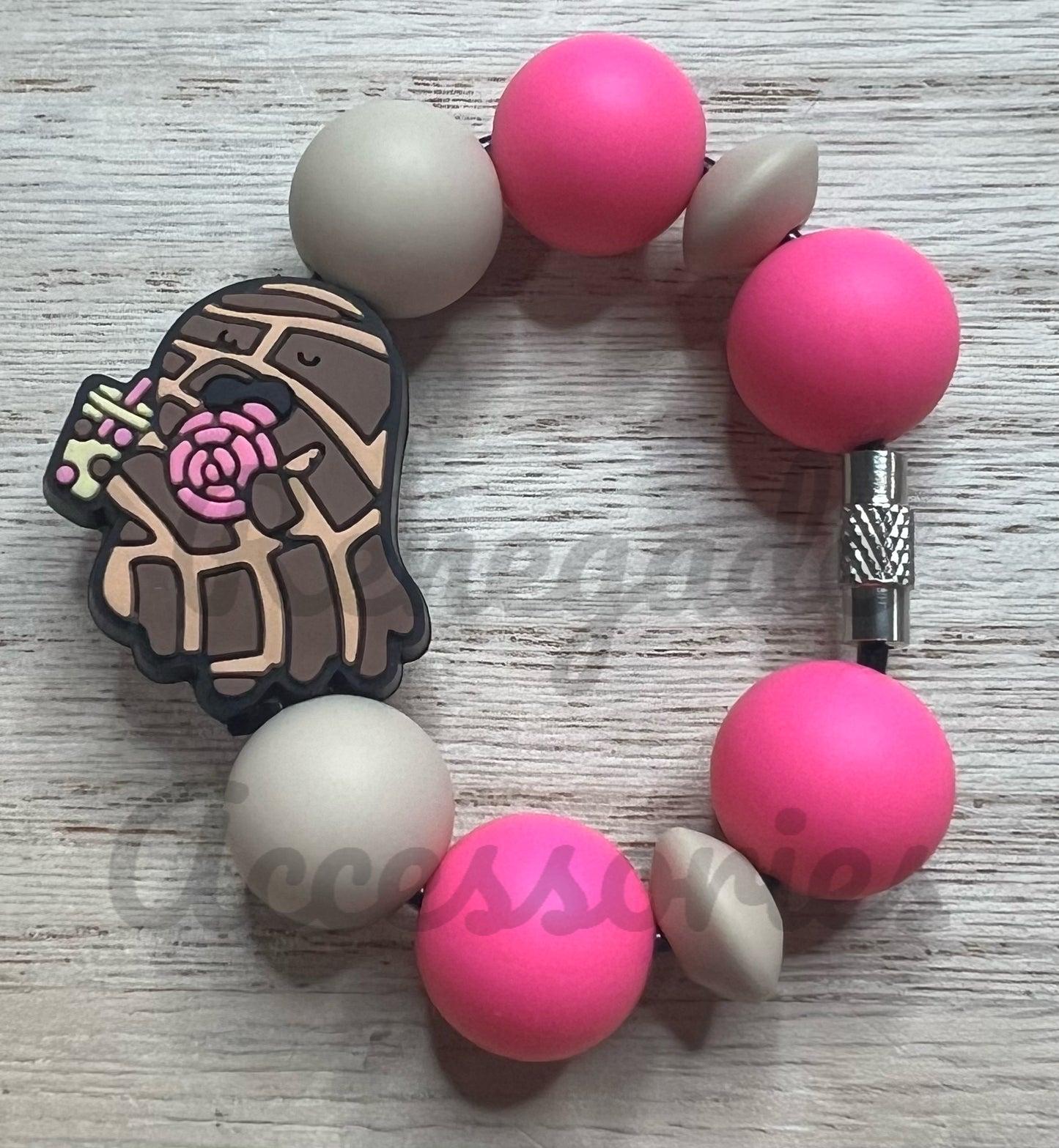 Silicone Charm - Brown Concha Ghostie