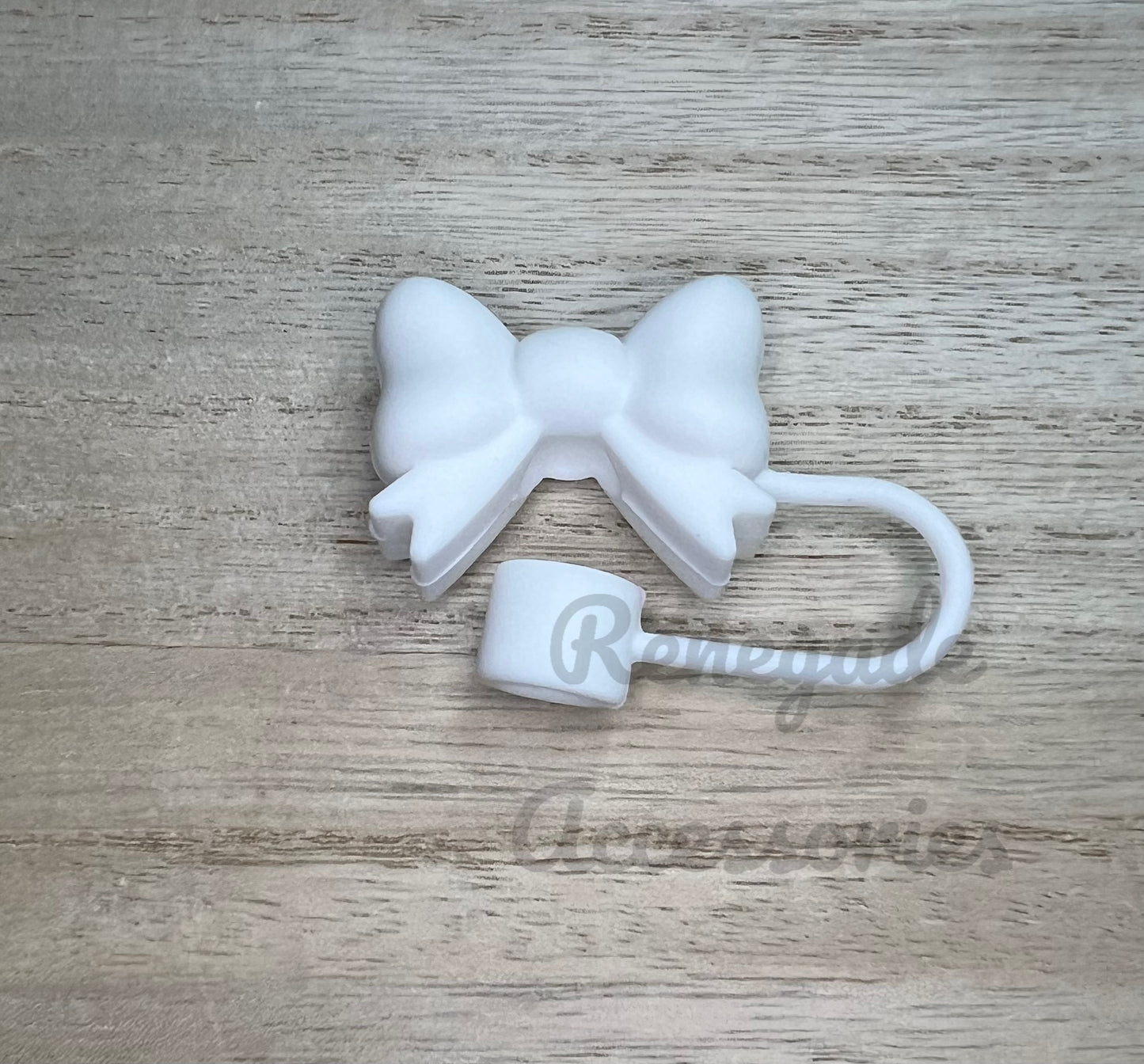 Straw Topper - White Bow