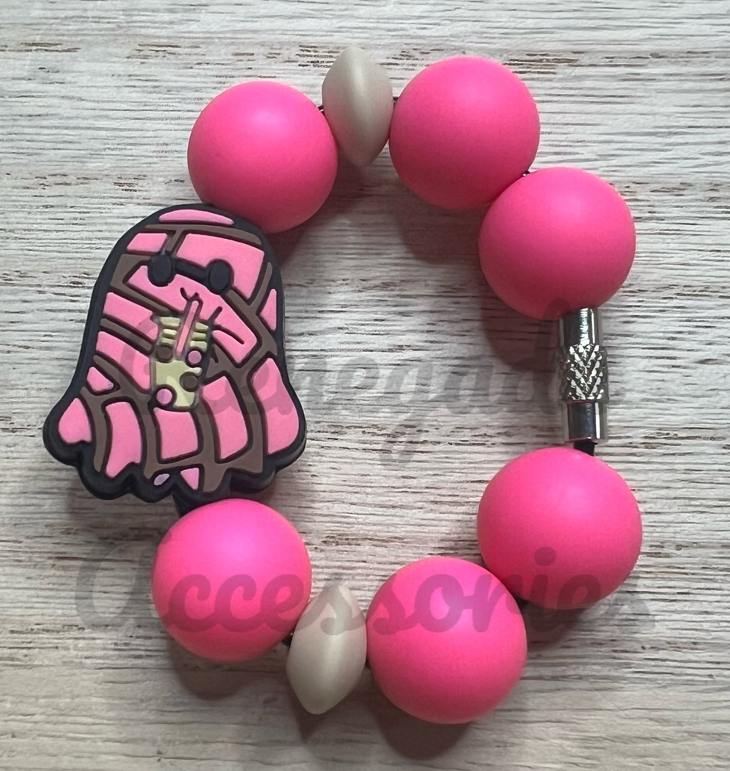 Silicone Charm - Pink Concha Ghostie