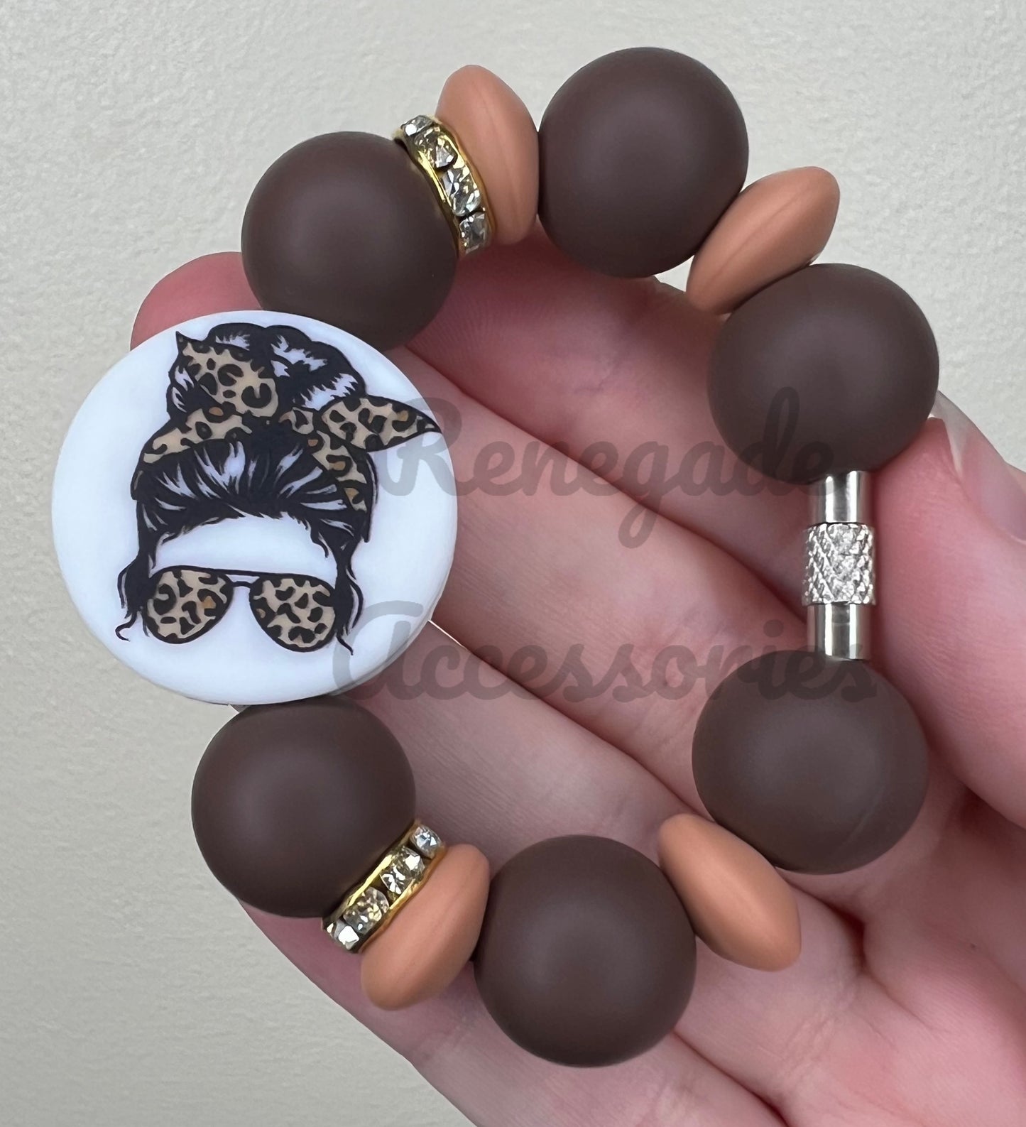 Silicone Charm - Leopard Girl - Savanna
