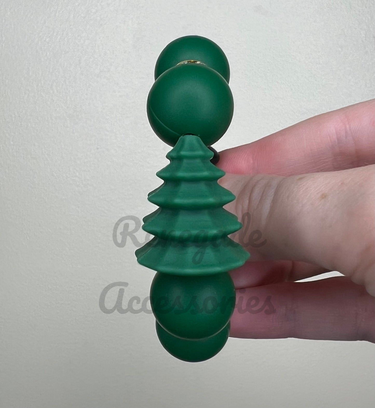 Silicone Charm - Green Tree