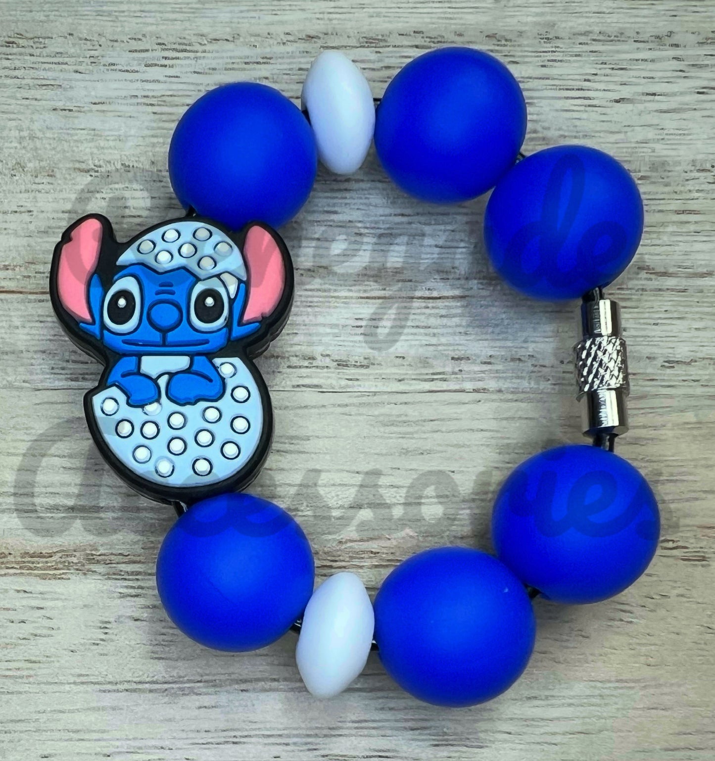 Silicone Charm - Blue Alien Character Easter Egg