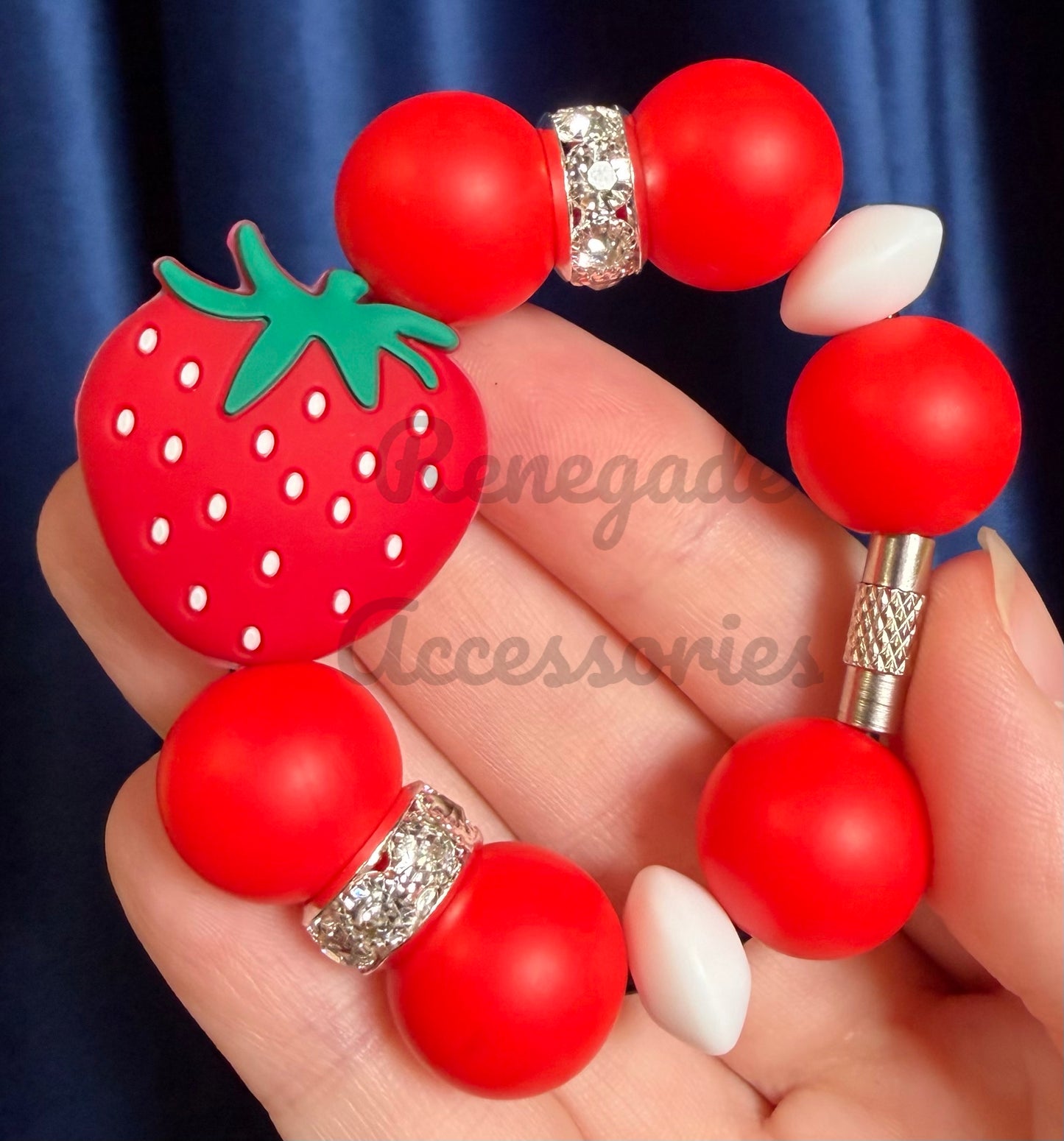 Silicone Charm - Strawberry