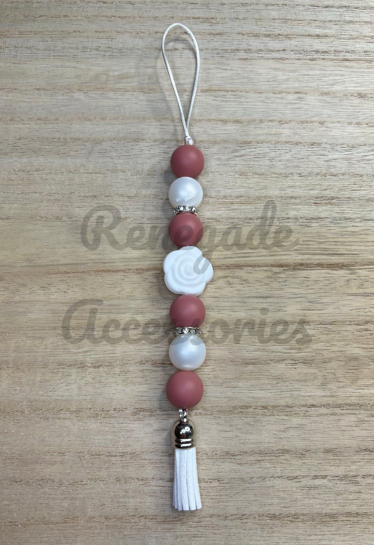 Silicone Charm - Enchanted Charms - White Rose - Spring Revival