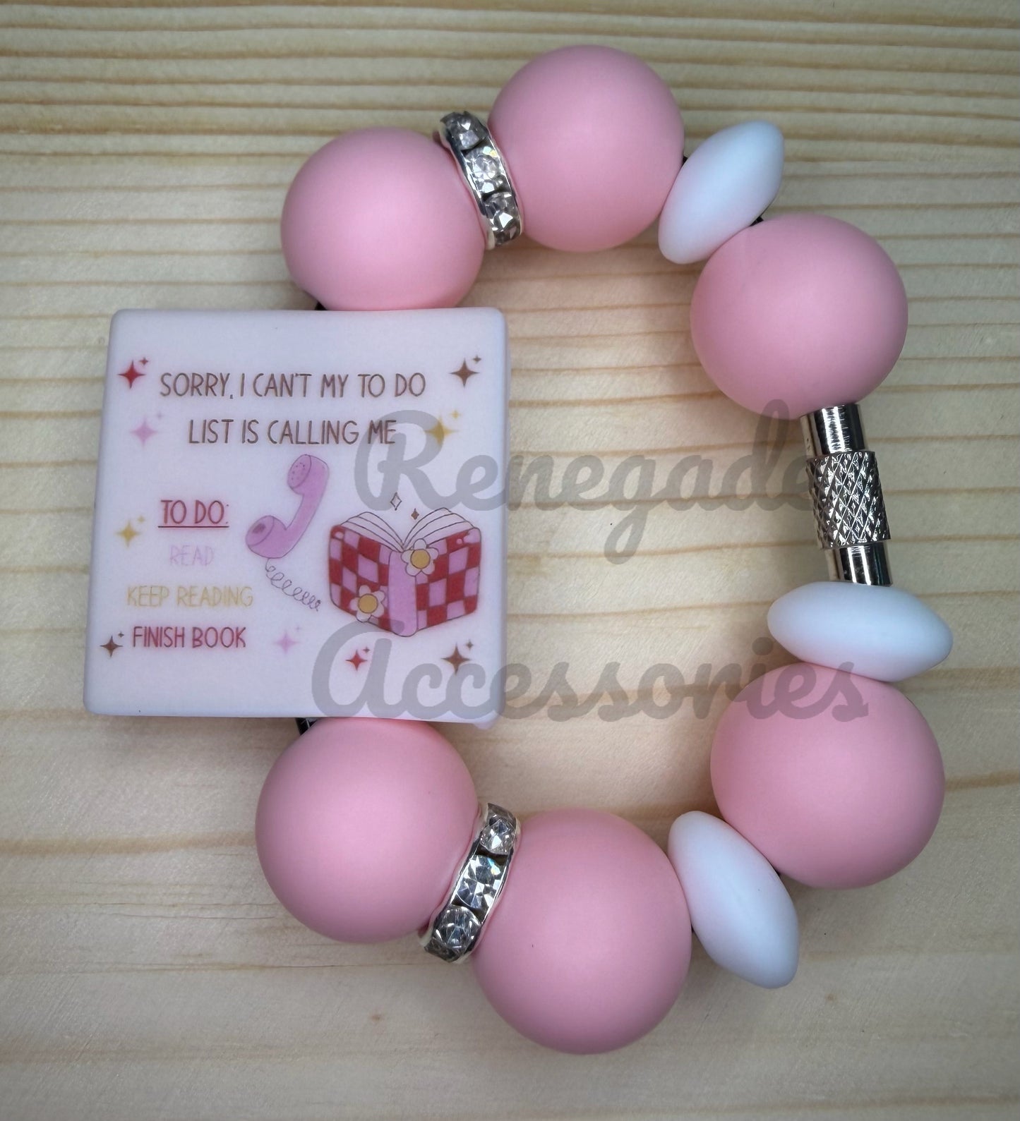Silicone Charm - To Do List Calling - Books