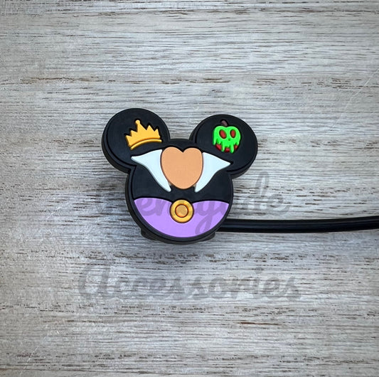 Straw Topper - Evil Queen Villain Character Mouse Ears