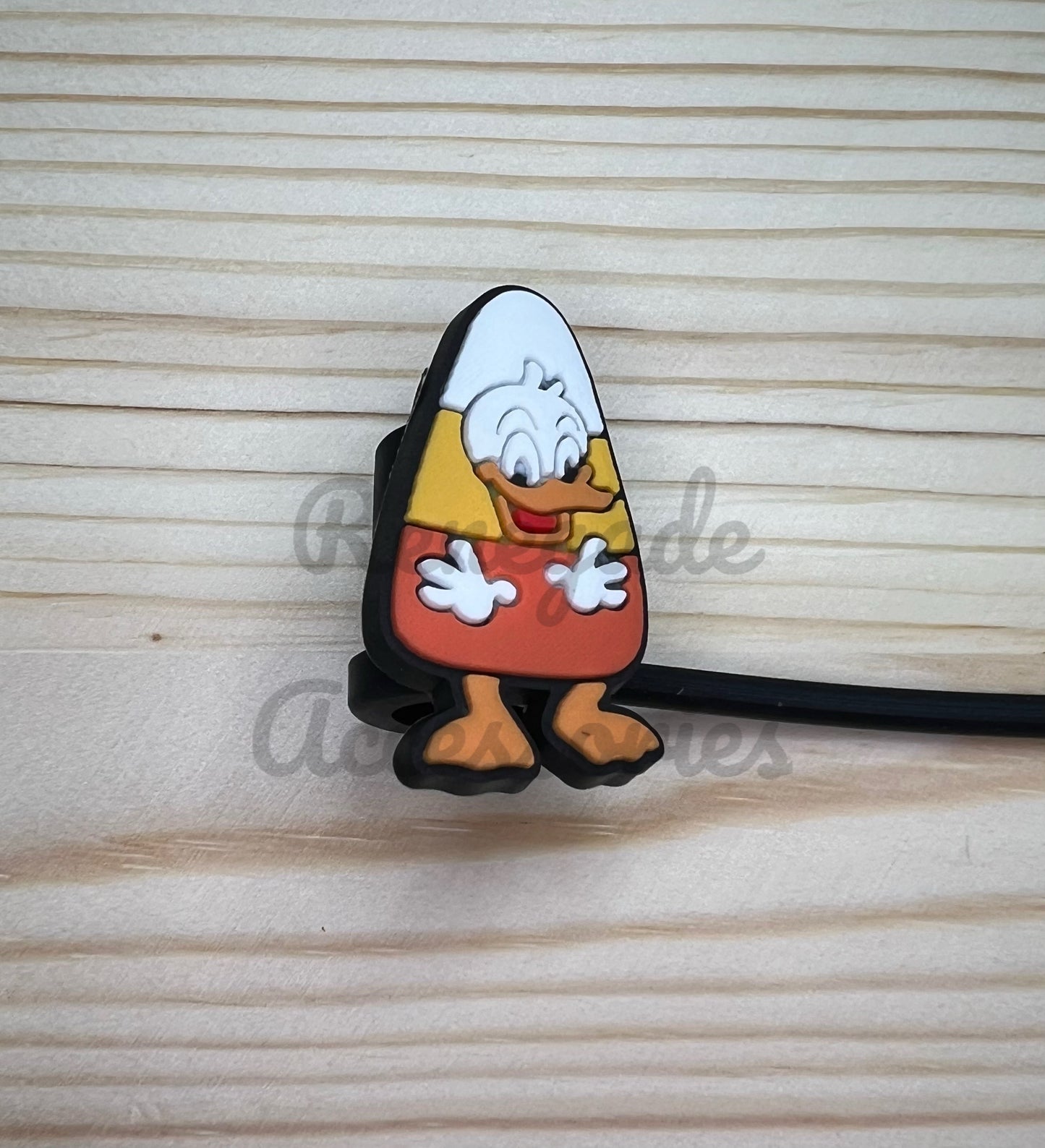 Straw Topper - Candy Corn Duck Character