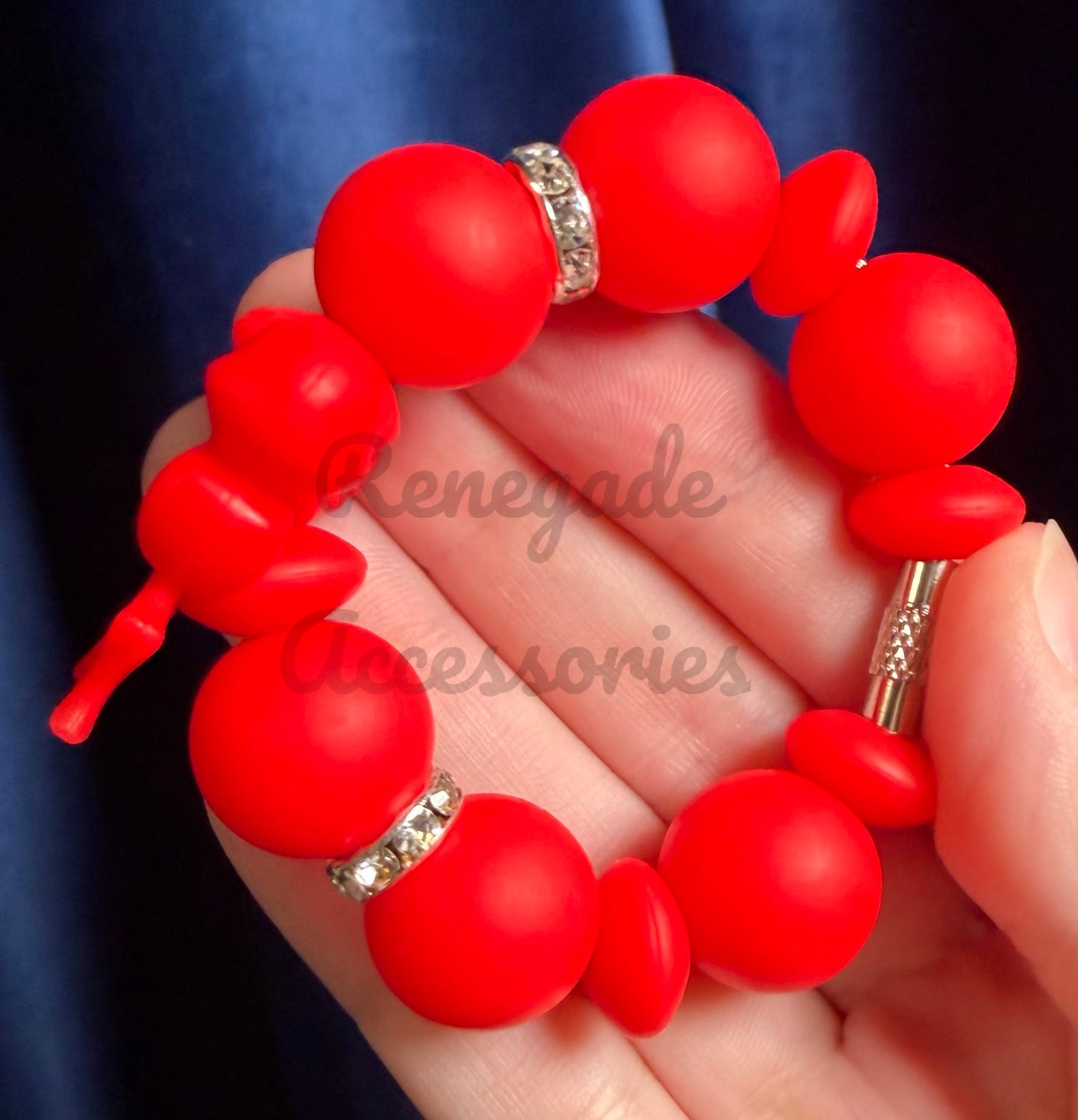 Silicone Charm - Red Bow
