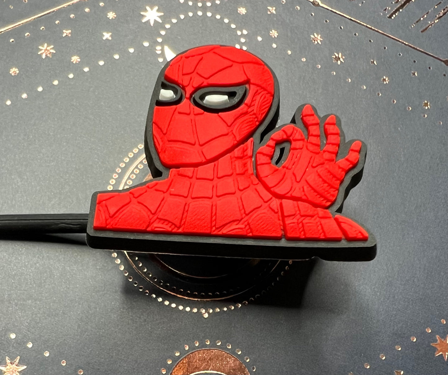 8MM Straw Topper - Spider Guy Character