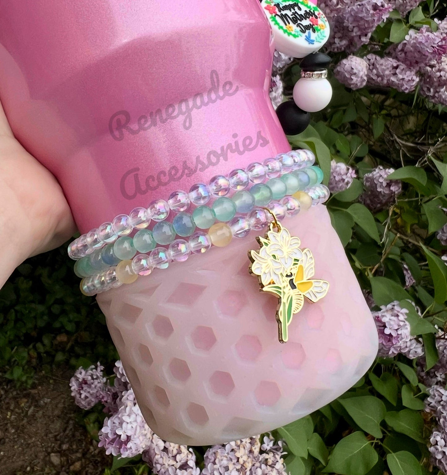 Tumbler Bracelet - Floral Bee - Stanley