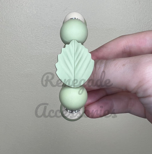 Silicone Charm - Sage Leaf