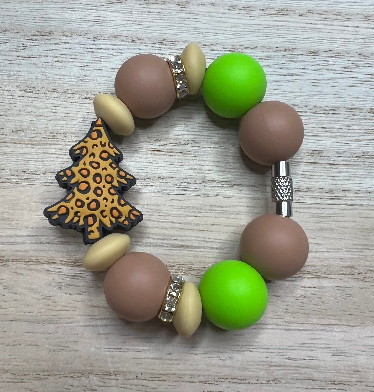 Silicone Charm - Cheetah Tree