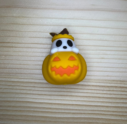 Focal Bead - Ghost Pumpkin