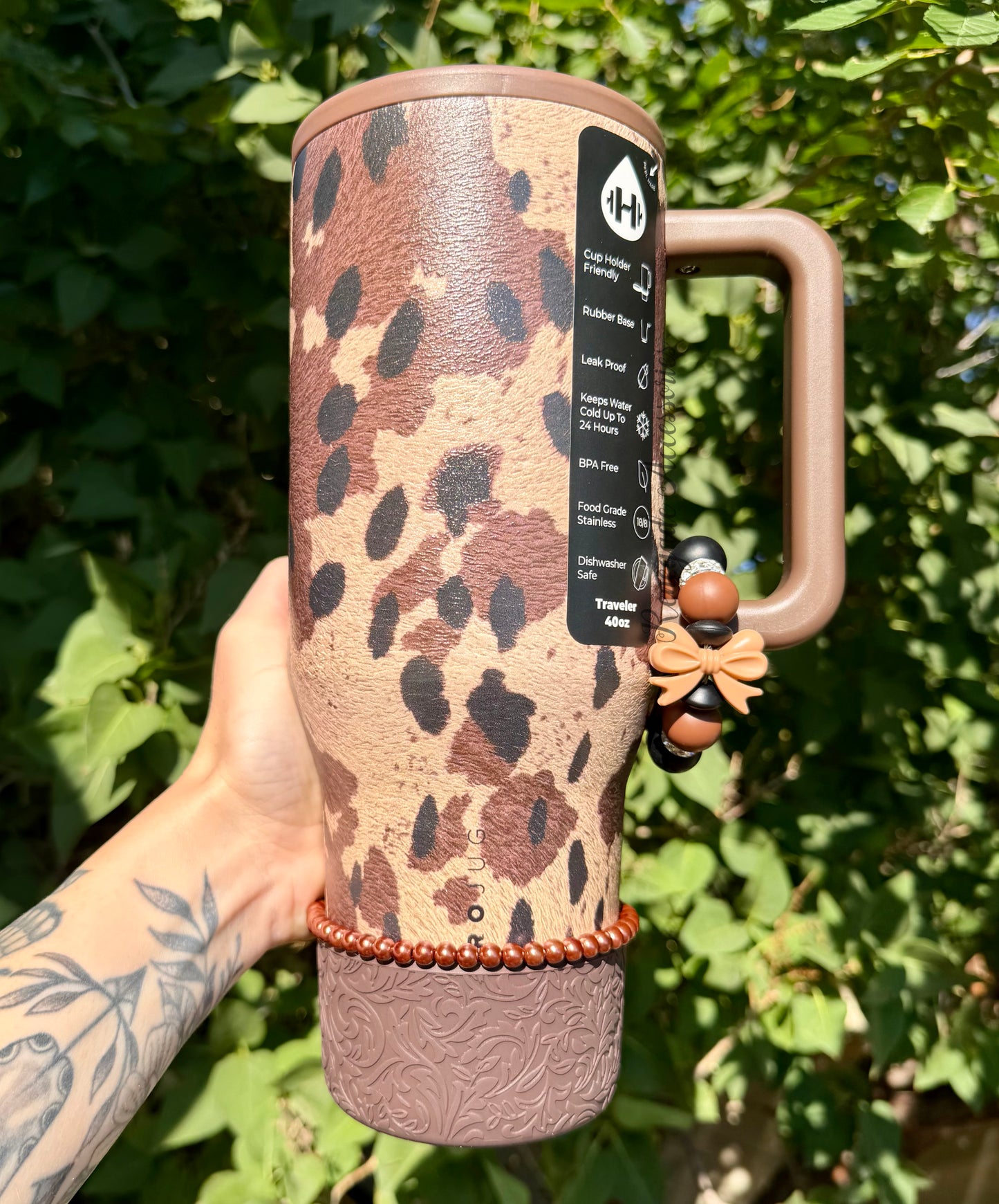 Silicone Charm - Brown Bow Appaloosa